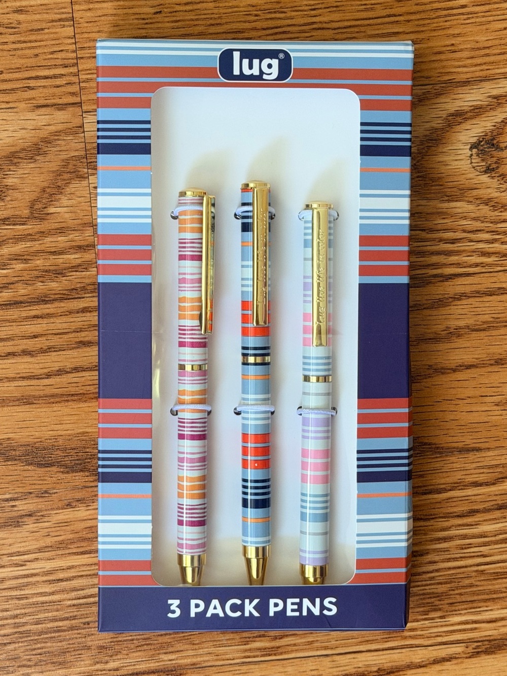 Lug Scribble Pens - 3pk - Love Stripe NIB
